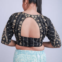 Silk Blouse with Gold hand embroidery