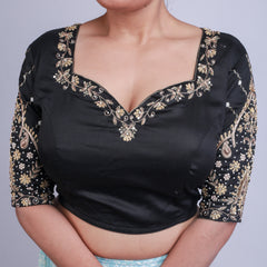 Silk Blouse with Gold hand embroidery