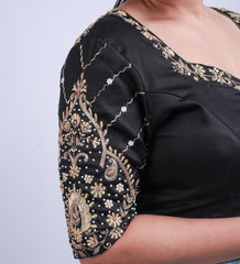 Silk Blouse with Gold hand embroidery