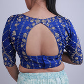 Silk Blouse with Gold hand embroidery