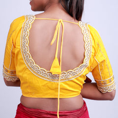 Silk with Pearl work