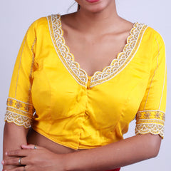 Silk with Pearl work