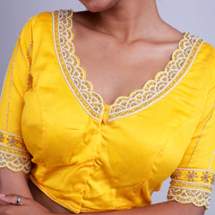 Silk with Pearl work