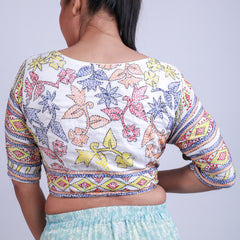 Silk with kantha Work (Copy)