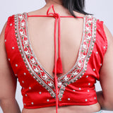 Silk zardosi work