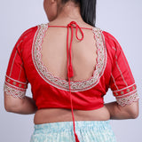 Silk with Pearl work