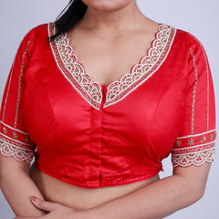 Silk with Pearl work