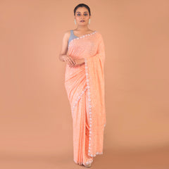 Chikankari with hand embroidered border