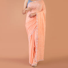 Chikankari with hand embroidered border