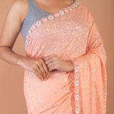 Chikankari with hand embroidered border