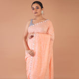 Chikankari with hand embroidered border