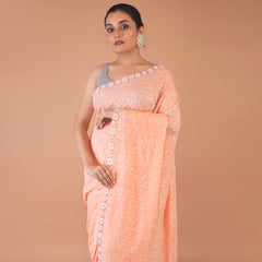 Chikankari with hand embroidered border