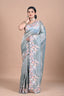 Tissue saree with machine embroidery