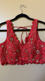 Sleveless tissue blouses with hand embroidery