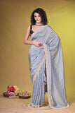 Silver Tissue saree