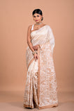 Tusser with Pitha work