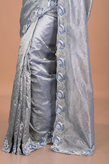 Tissue with hand embroidered border