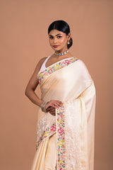 Parsi Style satin organza with embroidery