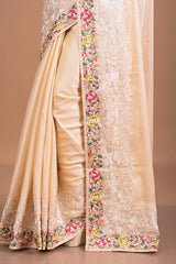 Parsi Style satin organza with embroidery