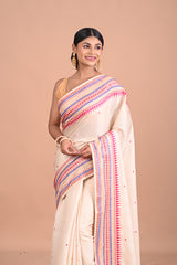 Tusser weave with work