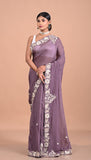 organza saree with Gota work