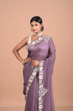 organza saree with Gota work