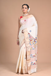 Zari Tussar Saree with Lambani Work – Where Tribal Soul Meets Regal Elegance