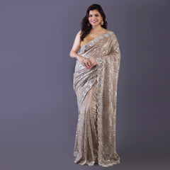 chantily lace saree