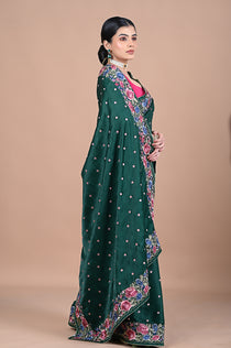 Parsi Machine embroidery on Tusser