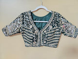 Heavy Embroidered blouse with Mirror work