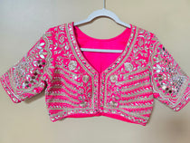 Heavy Embroidered blouse with Mirror work