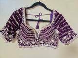 Heavy Embroidered blouse with Mirror work