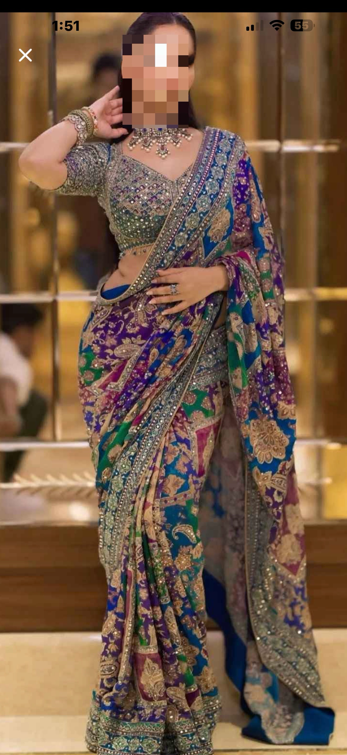 Blue Viral Saree