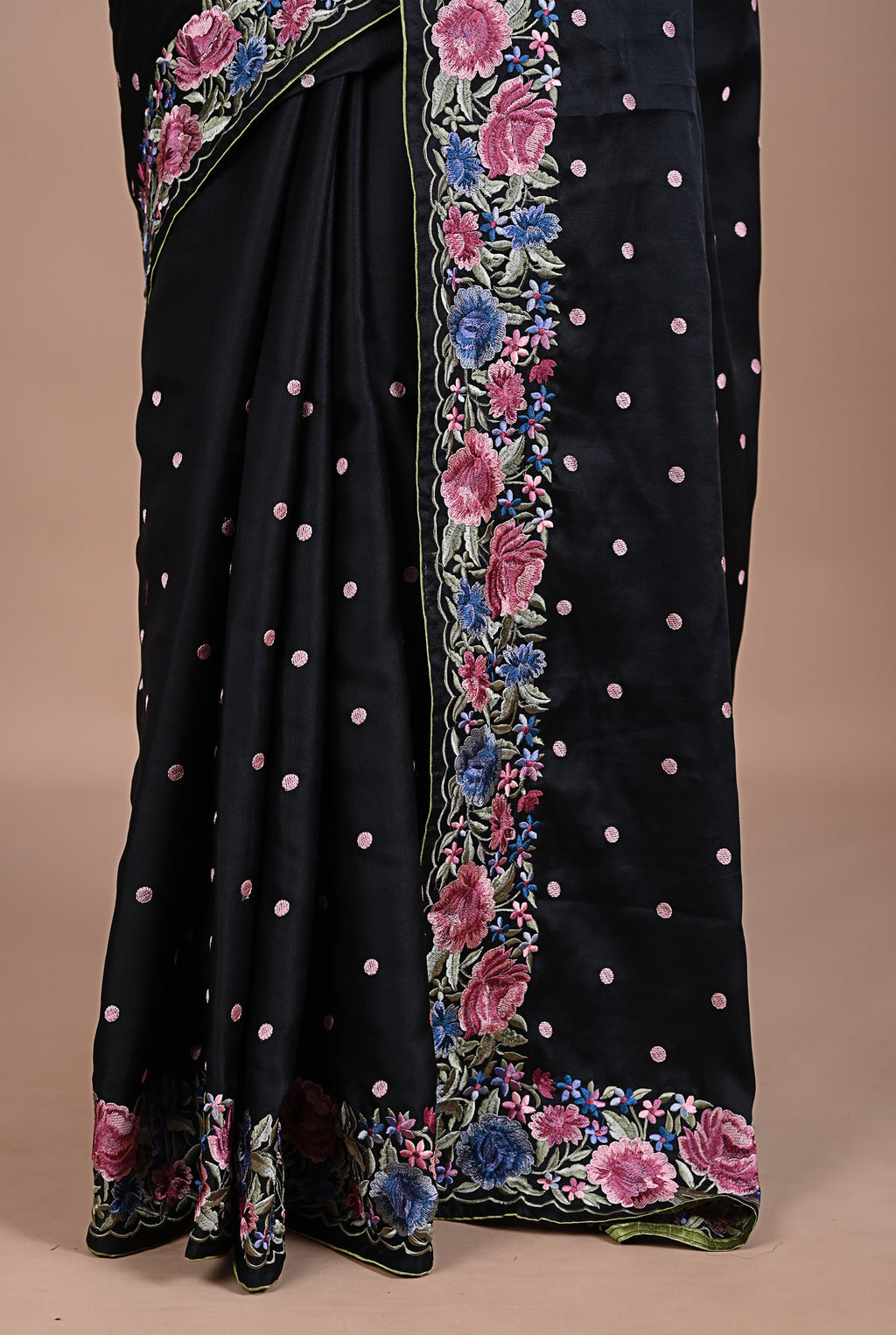 Parsi Machine embroidery on Tusser