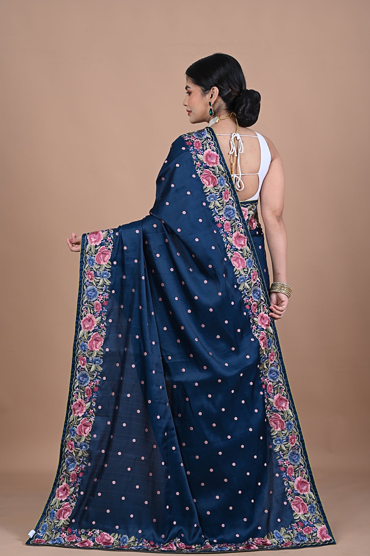 Parsi Machine embroidery on Tusser