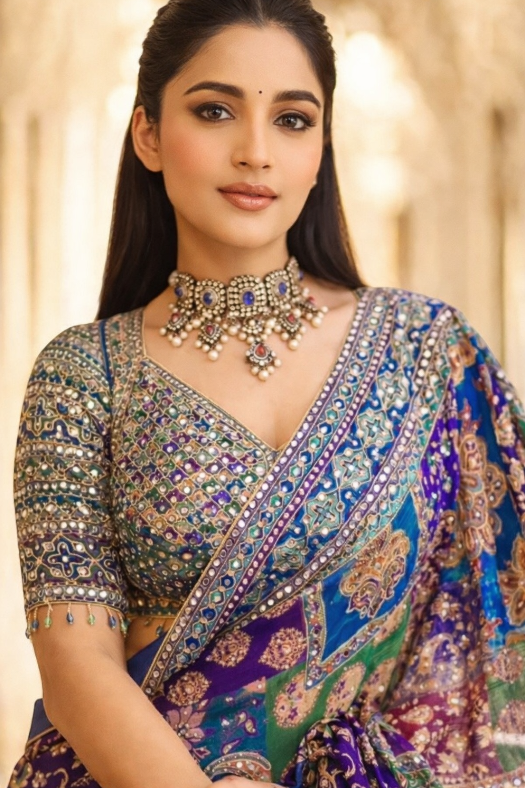 Blue Viral Saree
