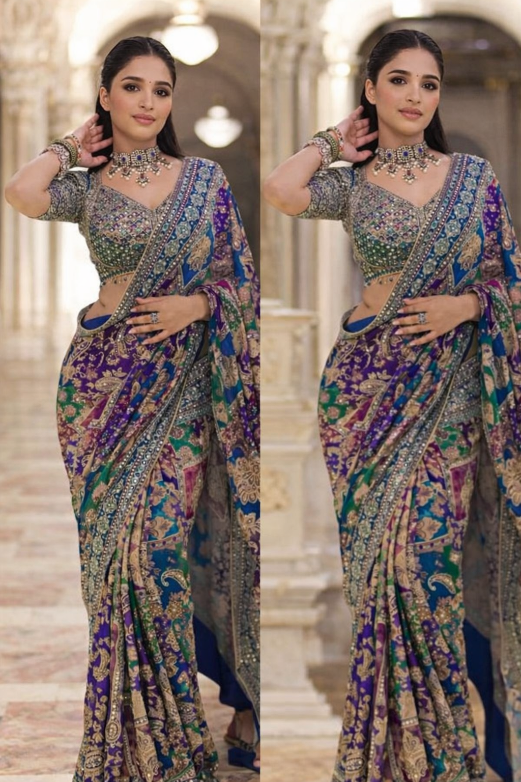 Blue Viral Saree