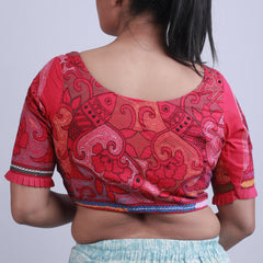 Silk Blouse with Kantha work