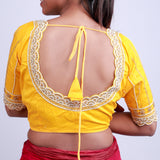 Silk with Pearl work