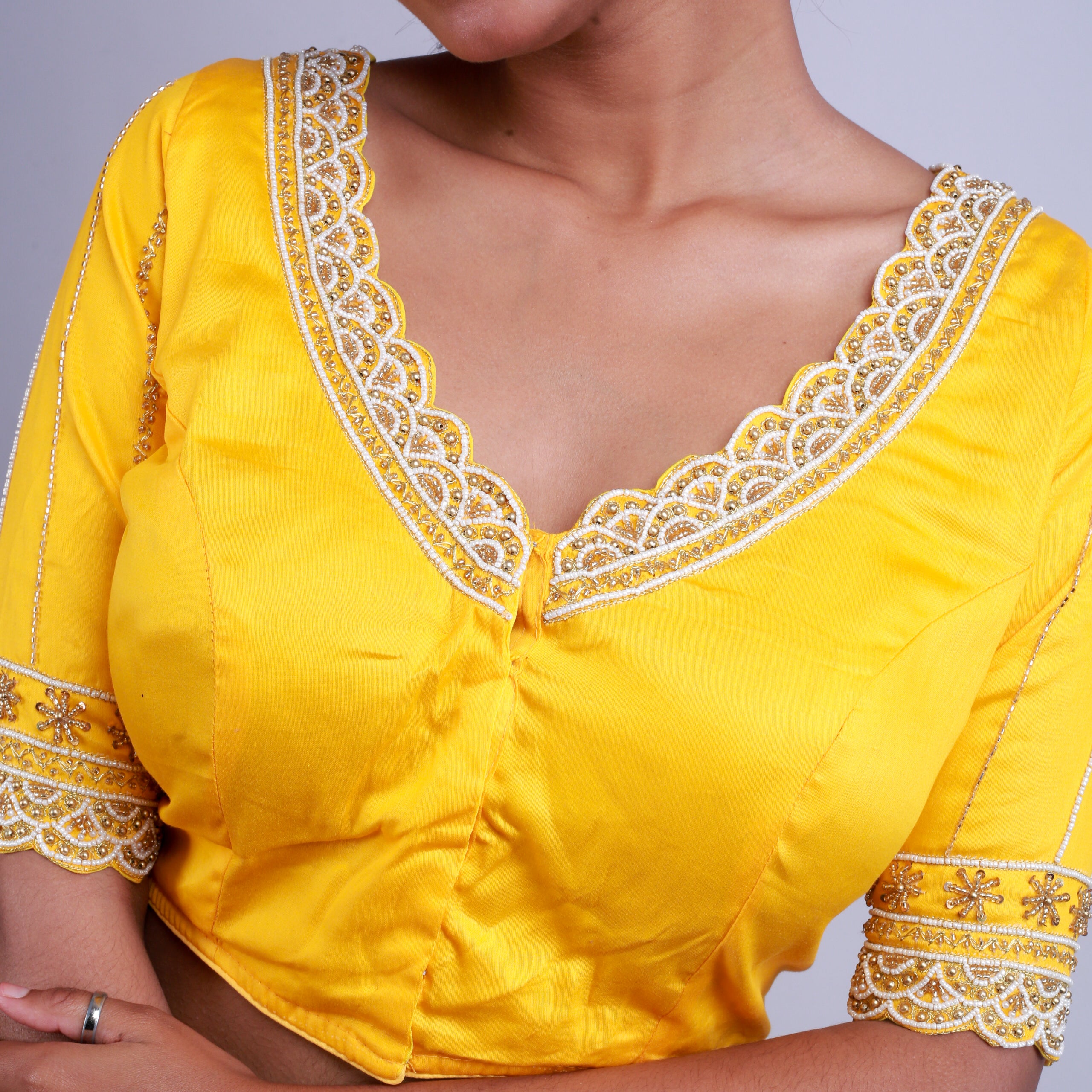 Silk with Pearl work Secondary image