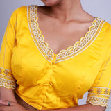 Silk with Pearl work