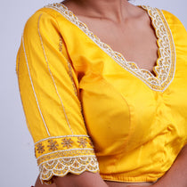Silk with Pearl work
