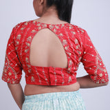 Silk zardosi work