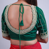 Silk with Pearl work