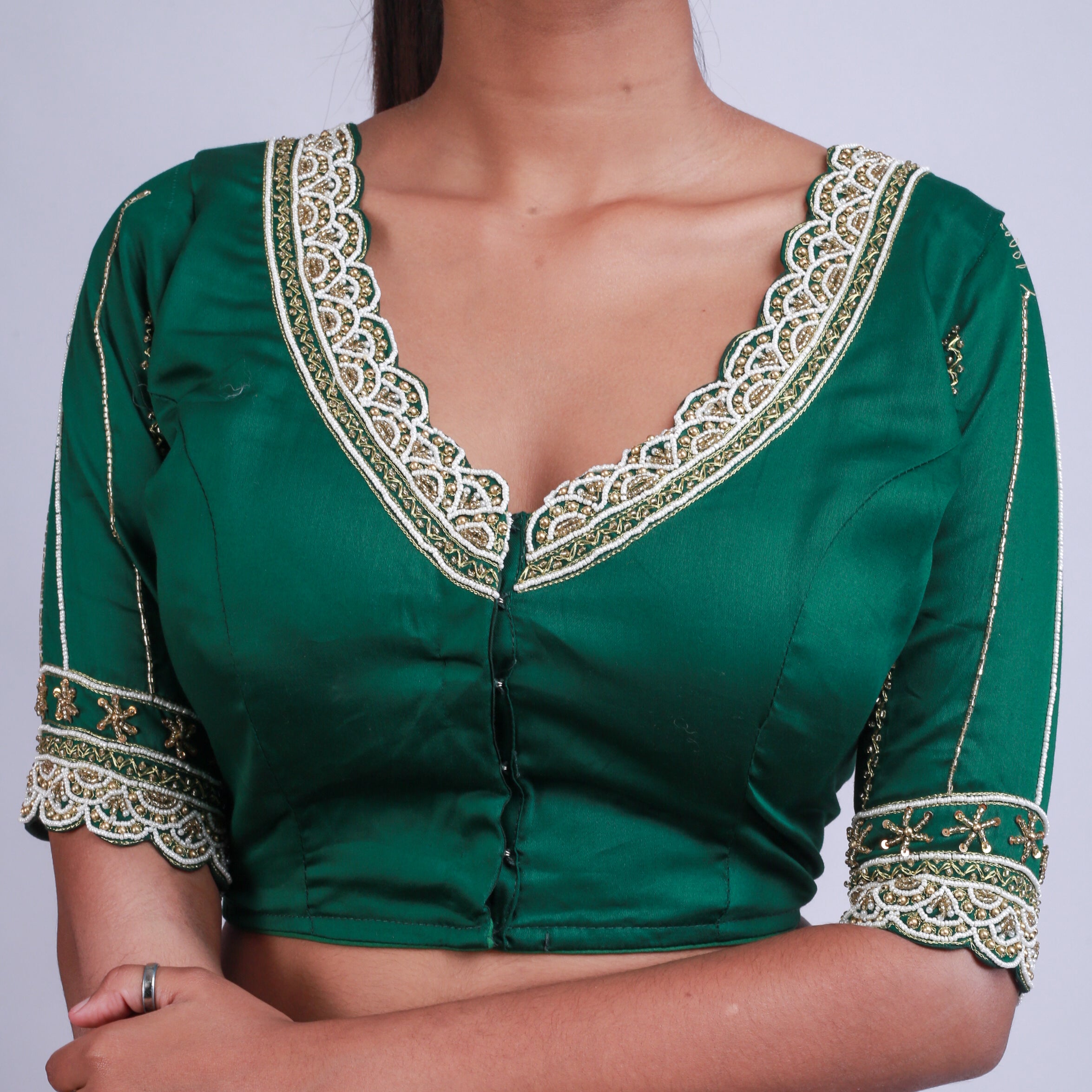 Silk with Pearl work Secondary image