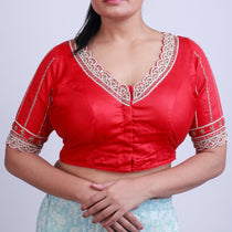 Silk with Pearl work