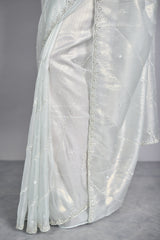 Silver Tissue Saree