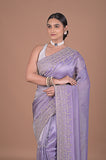 Silk tissue delicately embroidered with zardosi work
