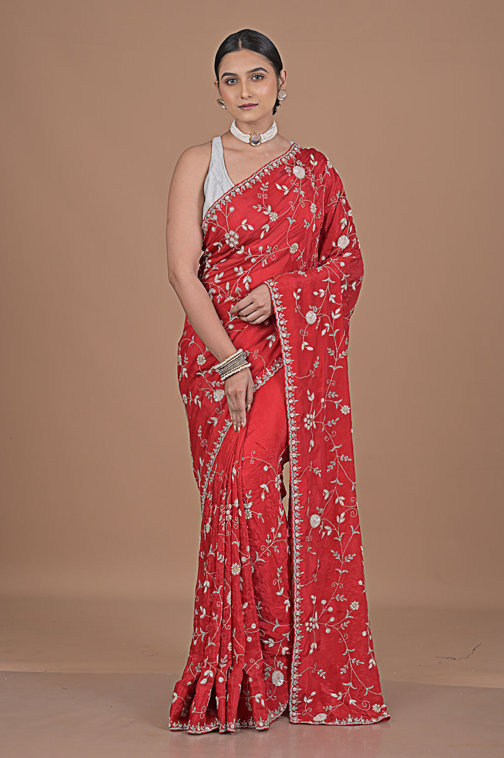 Chinon crepe with Jaal embroidery