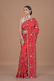 Chinon crepe with Jaal embroidery